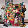 Christmas Dog Theme Printed Blanket - Perfect for Couch, Bed, Travel & Outdoor Use | Machine Washable, Cozy & Durable.