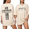 Rosala LUX World Tour 2026 Pattern Y2K Fashion New Short Sleeve Unisex Summer Comfortable Unisex And Unisex TShirt