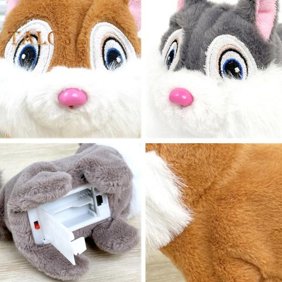Electric Plush Squirrel Toy Interactive Jumping Movable Tail Squirrel Toy Toddlers Educational Baby Tummy Time Crawling Stuffed Animal Toy