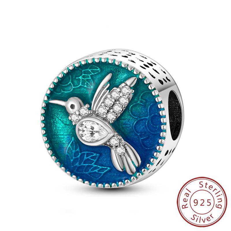 Оригинальные шармы-подвески из меди в виде светлячка, пчелы, бабочки, колибри для браслетов, женские украшения в подарок