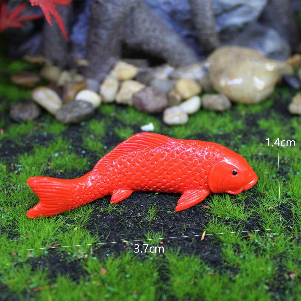 Товары для вечеринки Мультяшное Мини-украшение в виде карпа кои Смоляные поделки Имитация фигурок карпа DIY Милая маленькая статуэтка рыбки Аквариум