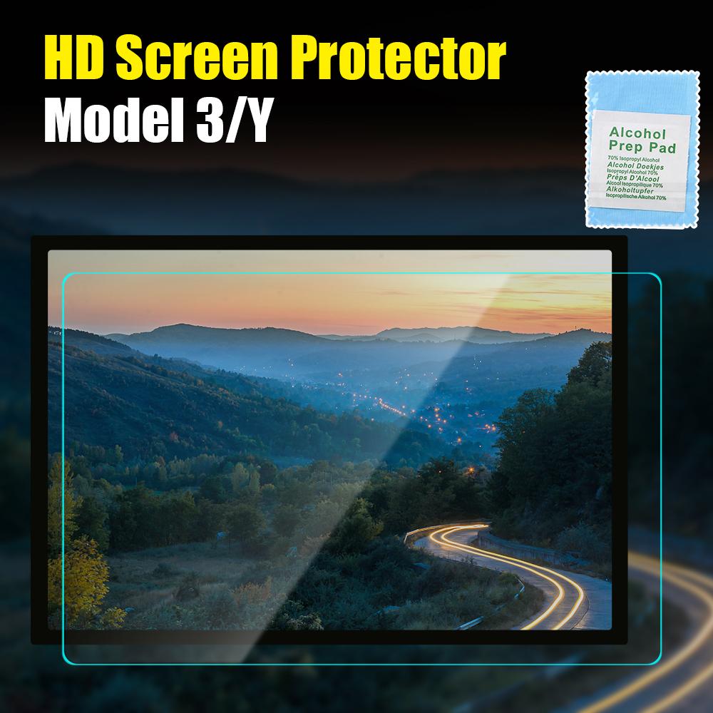 Защитное стекло с центральным управлением и защитой от отпечатков пальцев для Tesla Model 3/Y 2021 Матовая HD-пленка с защитой от бликов