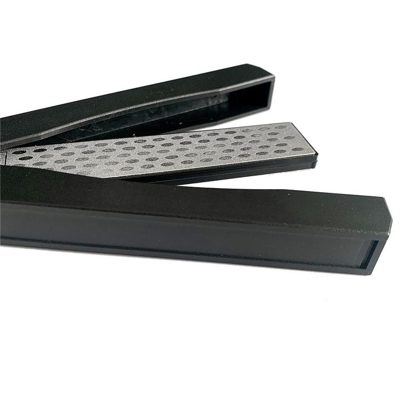 Двусторонняя складная карманная точилка для алмазных ножей, точильный камень, кухонный инструмент