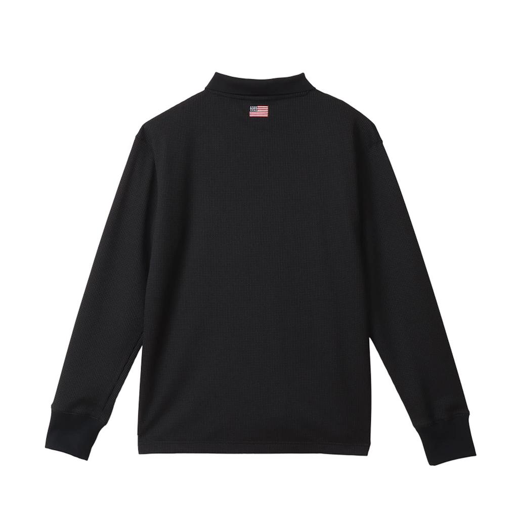 Рубашка поло с длинным рукавом Electrostatic Care Thermal Script Logo Golf Black M [Champion] мужская C3-YG403