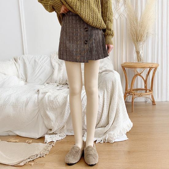 Женские колготки Высокая эластичность Плотная посадка Подчеркивающие изгибы тела Брюки для ягодиц Осень Зима Бархатная подкладка Леггинсы