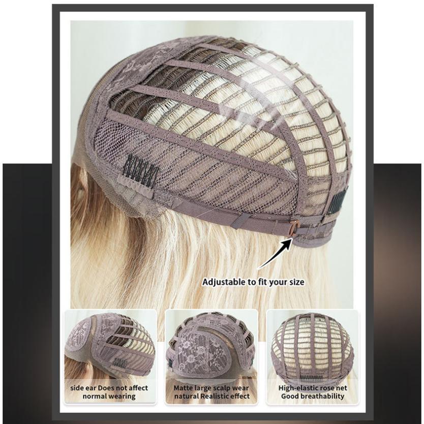 Т-образные парики на шнурке, шампанское, золото, подчеркивающие волны, боковые точки, парики на шнуровке, полный головной убор