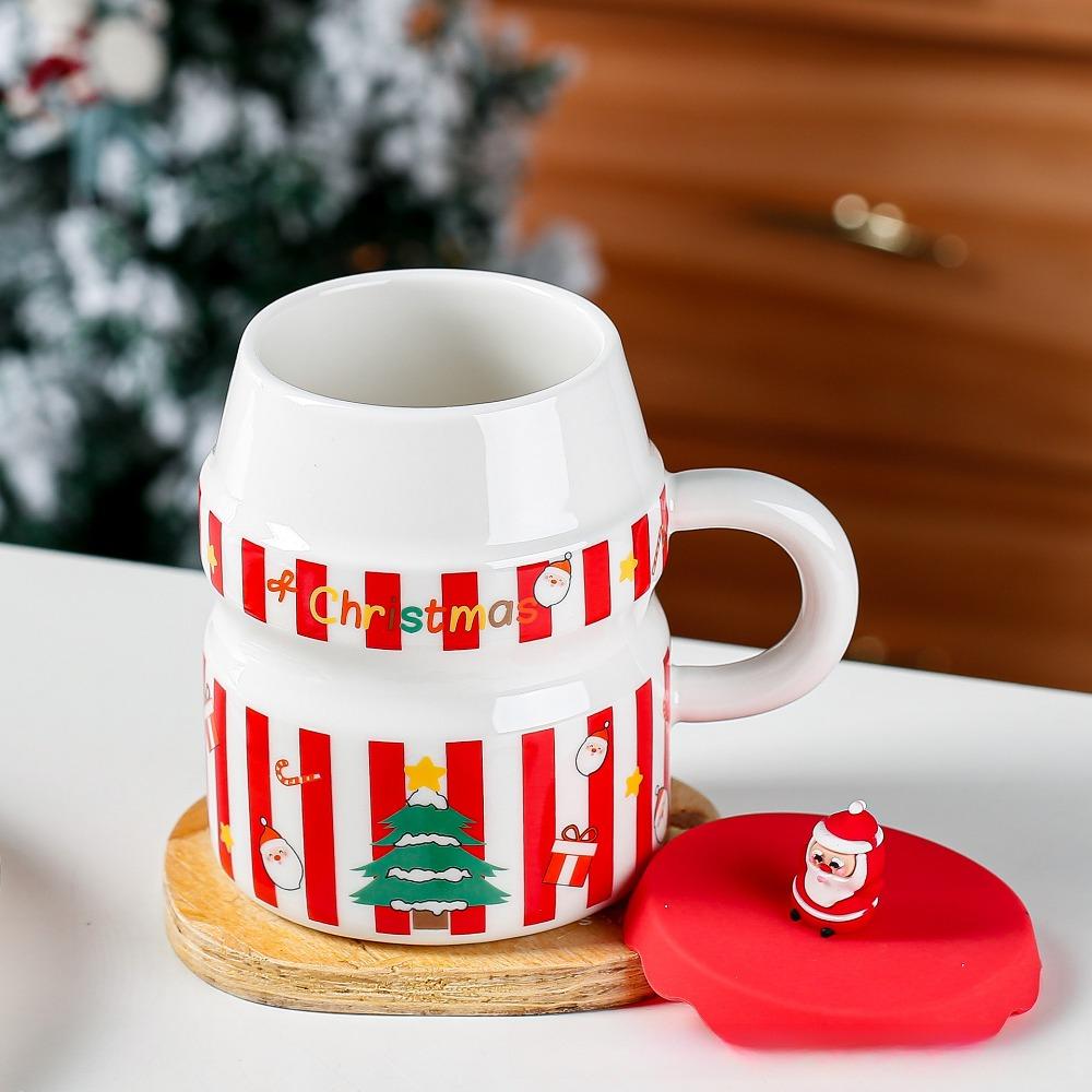 Creative Christmas Ceramic Cup Santa Claus Cartoon Cup High Precision Mug Gift Water Cup