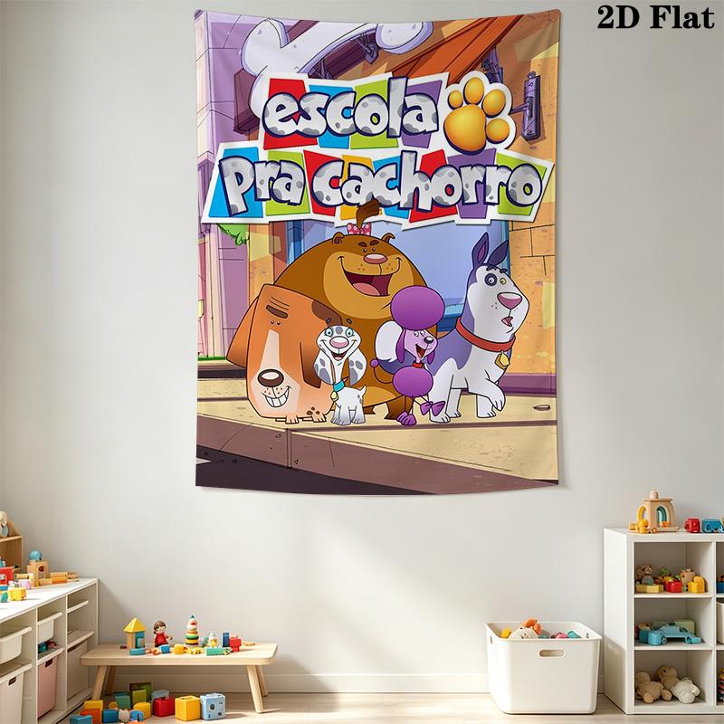 Escola pra cachorro Pattern Home Decor Tapestry, Wall Hanging, Decorative RV Wall Cloth.ZGT0914036