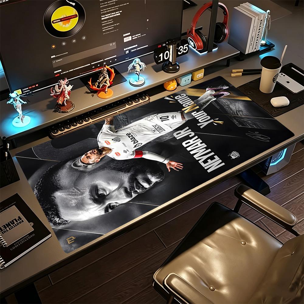 Neymar Jr Soccer Artwork Large Mouse Pad Desk Mat Computer Desk Keyboard Mat Nonslip Rubber Base Computer Decor Item Office Use