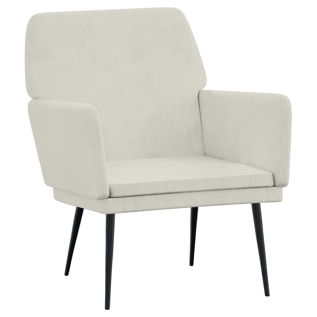 Cream Velvet Armchair 62 x 79 x 79 cm