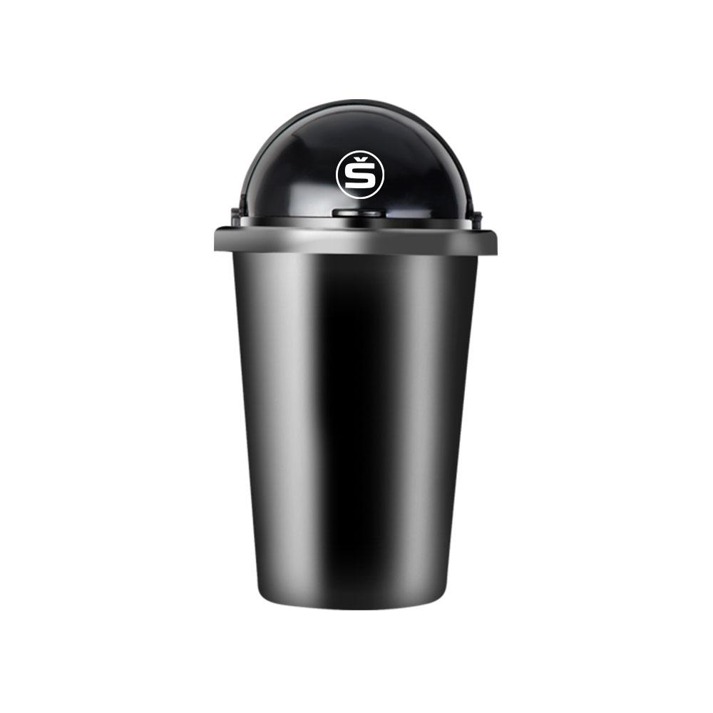 Universal Car Trash Can Storage Box With Rotating Lid Car Leak-proof Car Trash Can For Skoda S Octavia A5 Kamiq VII Yeti Scala kyhj94