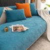 Chenille Fabric Sofa Cover Cat Pets Kids Couch Mat Solid Color Sectional Sofa Slipcovers Non Slip Washable Sofa Mat Living Room