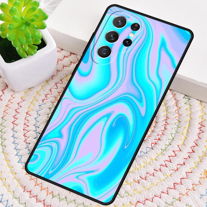 Силиконовый чехол для телефона с неоновым мраморным рисунком для Samsung Galaxy note 10 pro S26 S25 S24 S23 S22 S21 Plus S25Ultra Capa Cover