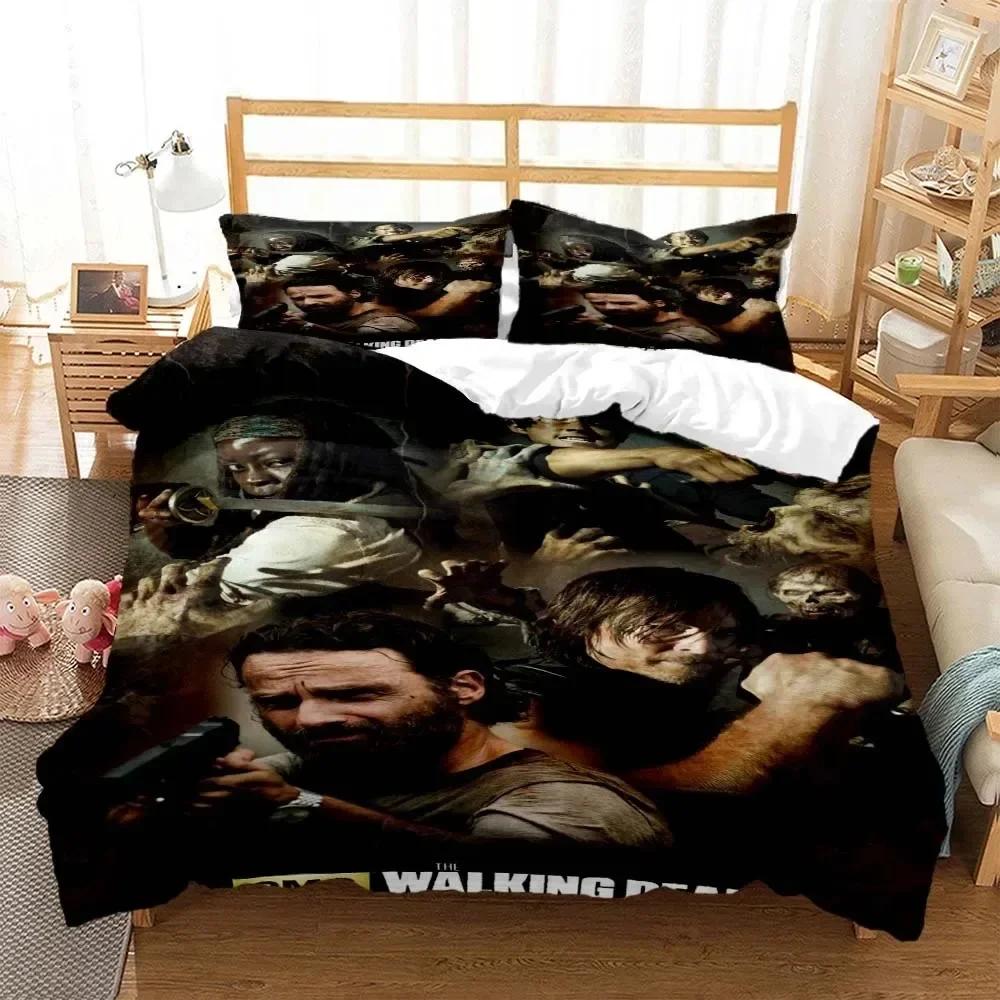 Horror Die Walking Dead Printed Bedding Set Luxury Queen Bedding Set Soft and Comfortable Customized Bedding Set for Boy