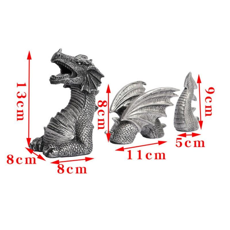 Газонная Скульптура Готическая Фэнтези Фигурки Драконов Искусство Сад Патио Статуи Газона Украшения Скульптуры Дракона Смола Гигантский