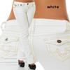 Women's Low Waist Straight Jeans Slim Denim Long Pants Plus Size