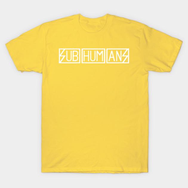 Модная унисекс футболка с принтом Subhumans, больших размеров S-5XL, 100% хлопок, топы, футболки с круглым вырезом и коротким рукавом