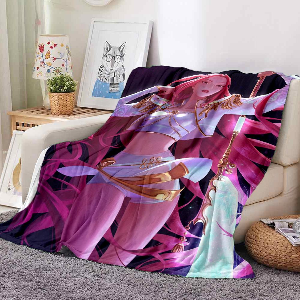 Fantasy Warrior Flannel Blanket Throw Blanket Soft Warm Sofa Bed Camping Home Decor Unique Christmas Gift C9211237