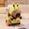 Cute Capybara Cosplay Bee,Dinosaur,Pig,Rabbit,Shark,Cockroach Doll 20cm Capybara Plush Toy Nose Pull Line Doll Kid Birthday Gift