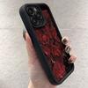Эстетизм Полноэкранный Красная Роза Чехол для Телефона Для iPhone 15 14 13 12 11Pro Max XR XS MAX 78Plus MINI Y2K Девушка Противоударный Задний Чехол