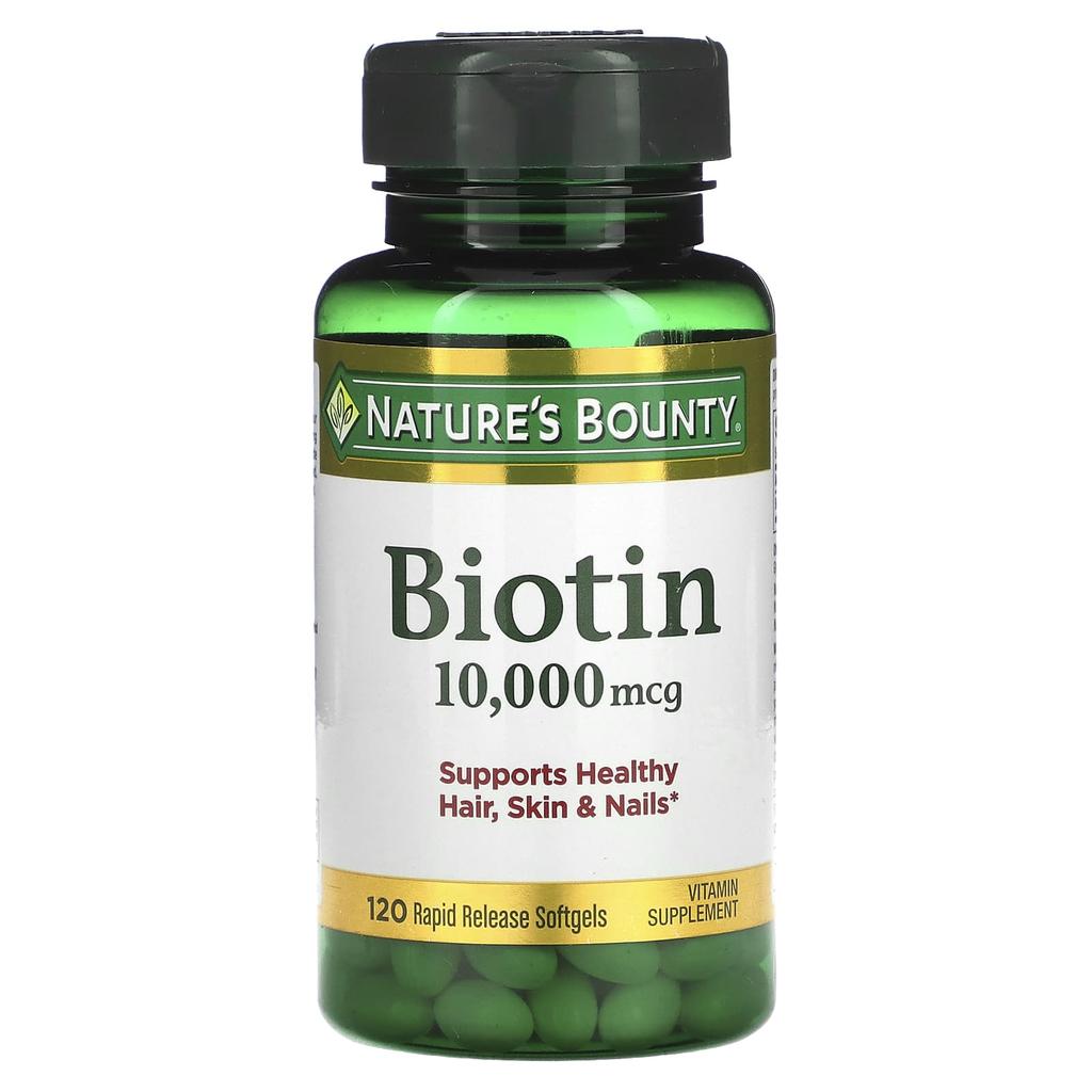 Nature's Bounty Biotin, 10,000 Mcg, 120 Rapid-Release Softgels