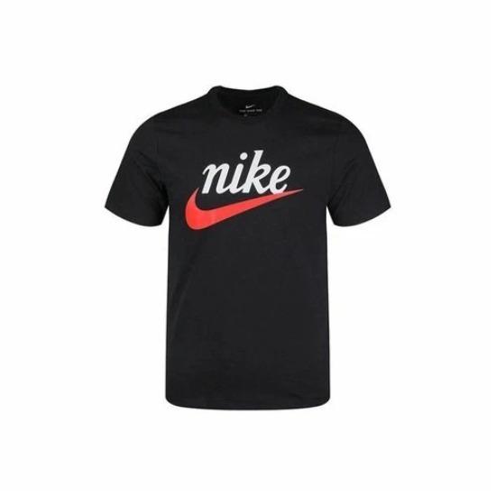 Nike Мужской черный пуловер с круглым вырезом и логотипом, дышащая футболка с коротким рукавом BV7679-010