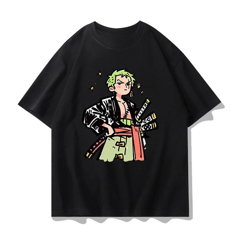 One Piece Print Tshirt Luffy Solon Casual and Comfortable Cotton Parentchild Outfit