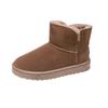 Fashion New Large Size Women's Fashion Casual Cotton Boots Thick Soles Comfortable Winter Snow Boots with Warm Fleece