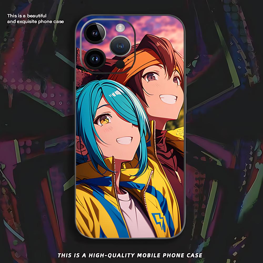 Japanese anime inazuma eleven Phone Case For iPhone 16 16e 15 14 13 12 11 XS XR Plus Mini Pro Max Soft black Shockproof Cover