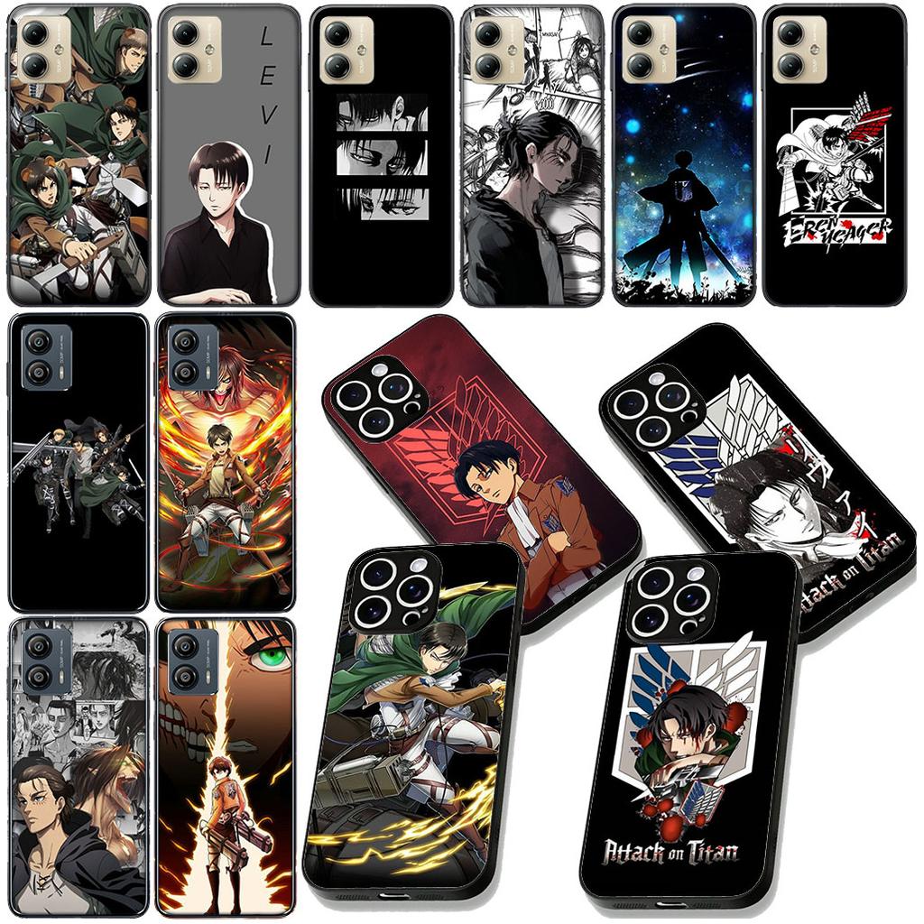 Чехол для телефона Levi Eren Jaeger Атака титанов для Motorola Moto G86 G14 G35 G34 G45 G55 G67 G75 G85 G24 G15 G54 G57 Power Cover