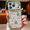 Чехол с узором из разноцветных бантиков Для iPhone 17 Pro Max iPhone 16 Pro Max 15 14 13 Магнитный Для Magsafe Гибридный ТПУ+ПК Матовая Крышка