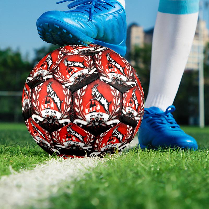 FC Koln Print Size 5 Soccer Ball, PU Wear Resistant Football for Match Training and Daily Practice, Birthday Gift for Soccer Fans