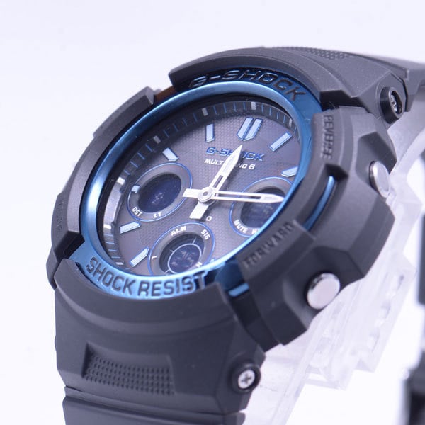 Casio Мужские часы G-SHOCK AWG-M100A-1AJF [G-SHOCK MULTIBAND6] круглые черные нержавеющие цифровые аналоговые