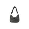 Champion Twisted Underarm Bag Script Logo Enamel Tag Pleated Hair Tie Shoulder Strap Casual Versatile Synthetic Leather Shoulder Bag Small U4AACPU14