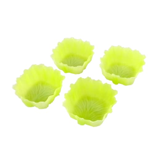 Shincatec Antibacterial Bento Cups, Square Veggie Cups, Lettuce, 4-Pack, Light Green
