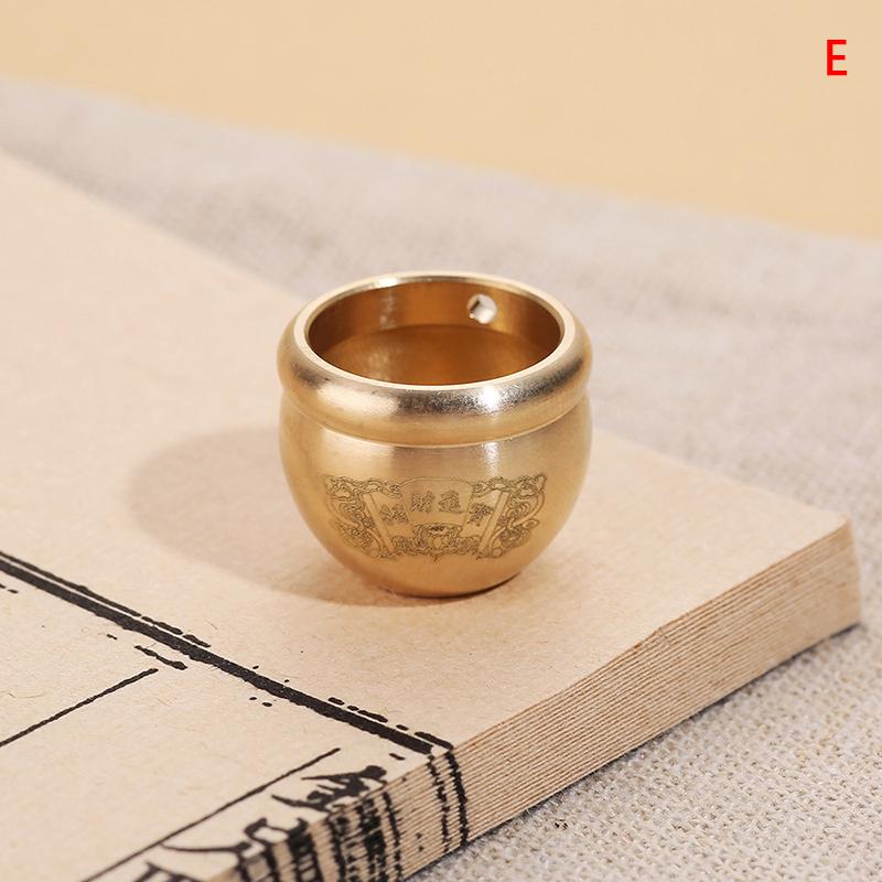 Feng Shui Lucky Fortune Wealth Brass Cornucopia Baifu Rice Cylinder Desktop Study Small Ornament Gift Home Decoration ARI