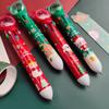 Cartoon Colorful Pen Santa Claus Xmas Tree Deer Ballpoint Pen Merry Christmas Gifts Stationery Writing Tool Office School Supply