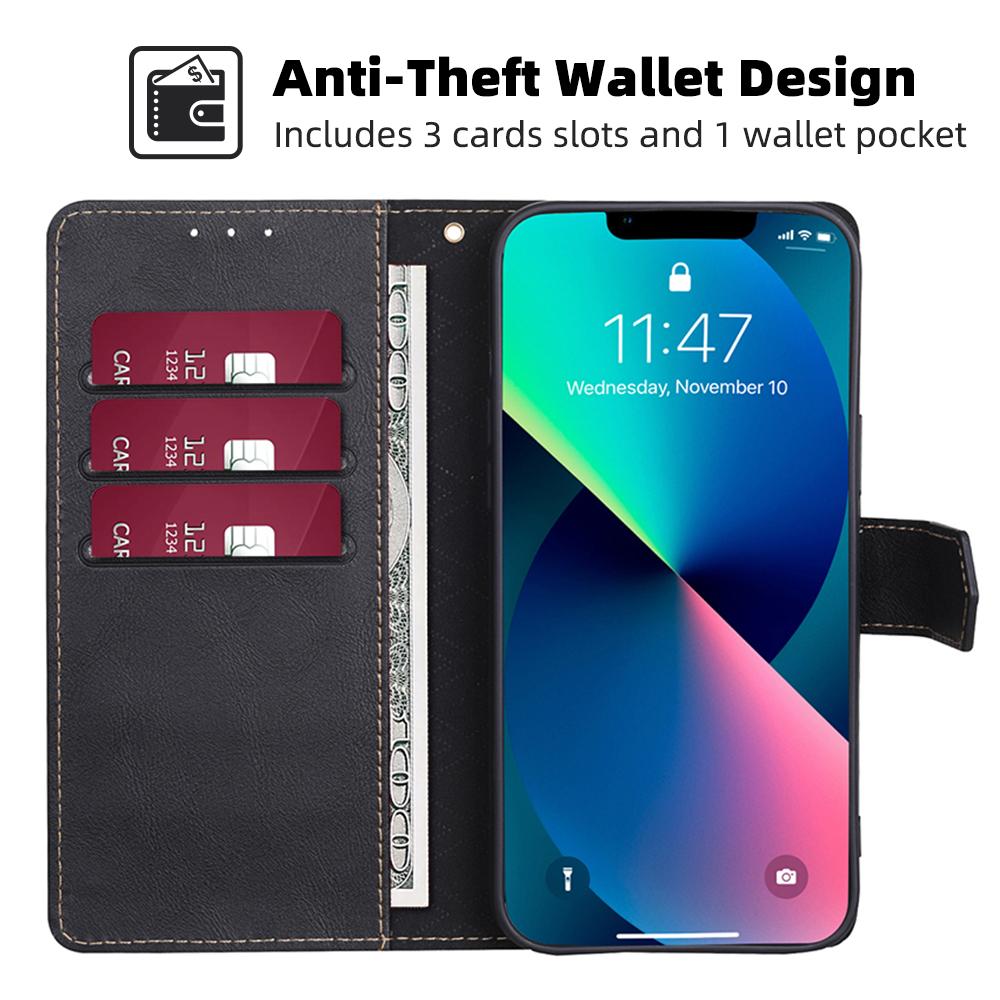 Чехол-кошелек с защитой от кражи RFID для Infinix Note 30 Hot 30i Itel Vision 1 Pro Tecno Spark 10 Pro ZTE, чехол из искусственной кожи, слот для карты, бампер для телефона
