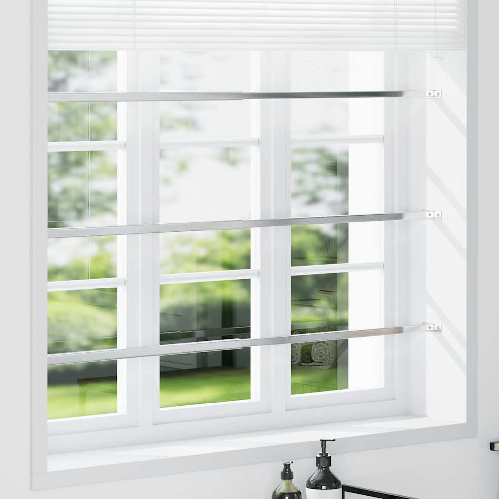 Adjustable Window Security Bars 3 pcs 710 1200 mm