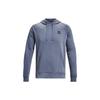 Solid Logo Print Fleece Hoodie Men Hoodie Mist-Blue 1357092-767