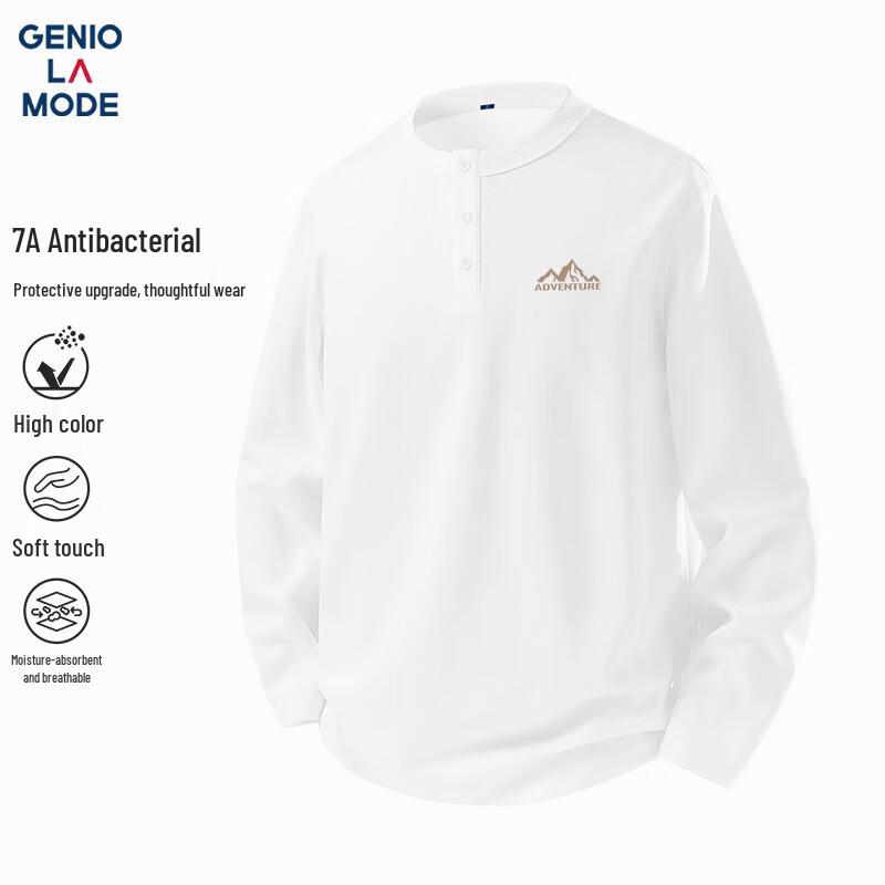 Мужская футболка-henley с длинным рукавом GENIOLAMODE