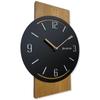 Wooden Geometric Wall Clock 40cm Black
