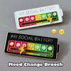 Emotions Enamel Pins My Social Battery Mood Tracker Metal Brooch Badges Fashion Jewelry Accessories Lapel On Backpack Decoration