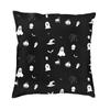Наволочка в скандинавском стиле с полосками и летучими мышами, домашний декор, готическая оккультная ведьма, подушка для стула на Хэллоуин, 40x40 см, декоративные подушки