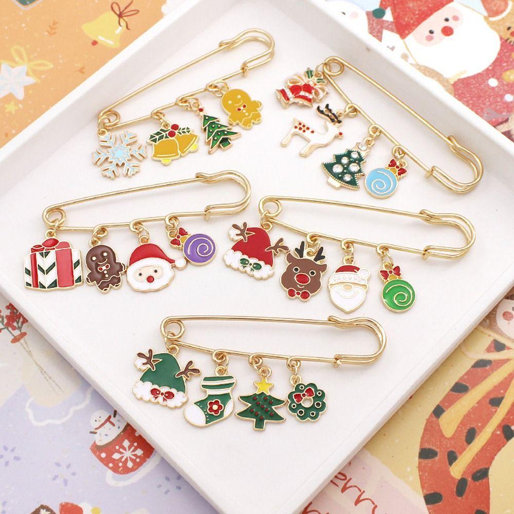 Buckle Bag Decoration Tightening Christmas Brooches Dress Shawl Clips Safety Pins Waistband Pin