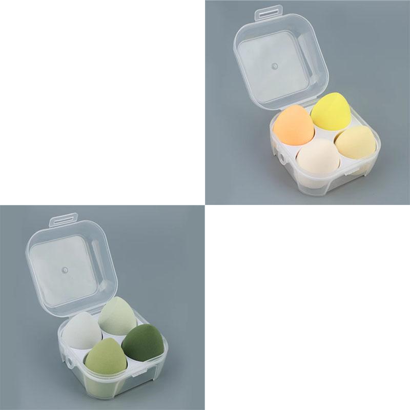4/8/16pcs Fashion Sponge Makeup Puff Dry And Wet Dual-Purpose Makeup Egg Puff Makeup Egg Sponge Ball Super Soft Makeup Egg Box