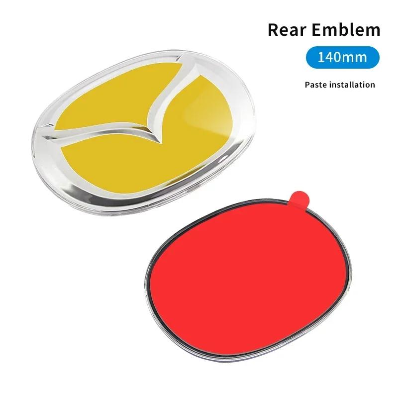 Для Mazda 104мм 140мм Автомобильный Передний Значок Логотип На Капот Задний Значок На Багажник Для Mazda 3 6 Atenza Axela Demio CX3 CX5 MP MS RX8 Наклейка Аксессуар