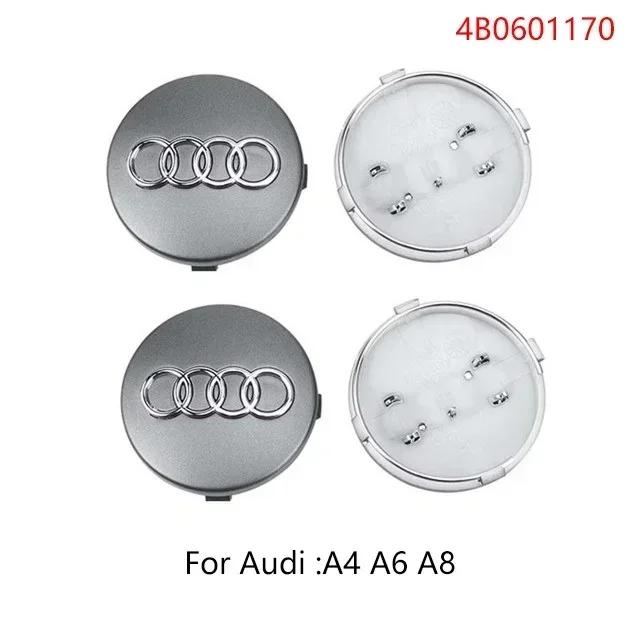 For Audi A5 4Pcs 60/61/68/69/77/135mm Car Wheel Hub Caps Center Rim Cover Badge Decoration Accessories For Audi A4 A5 A6 A7 A8 Q5 Q7 Hubcap