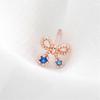 [Onm] Onm 14K Gold Needle Blue Ribbon Rose Gold Cubic Piercing (S9593965)