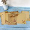 Brown Drawing Pad Letterform Letter Pad Letterhead Writing Paper Flower Design Vintage Letter Paper